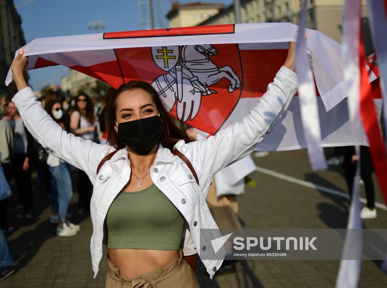 Belarus Maria Kolesnikova Supporters Rally