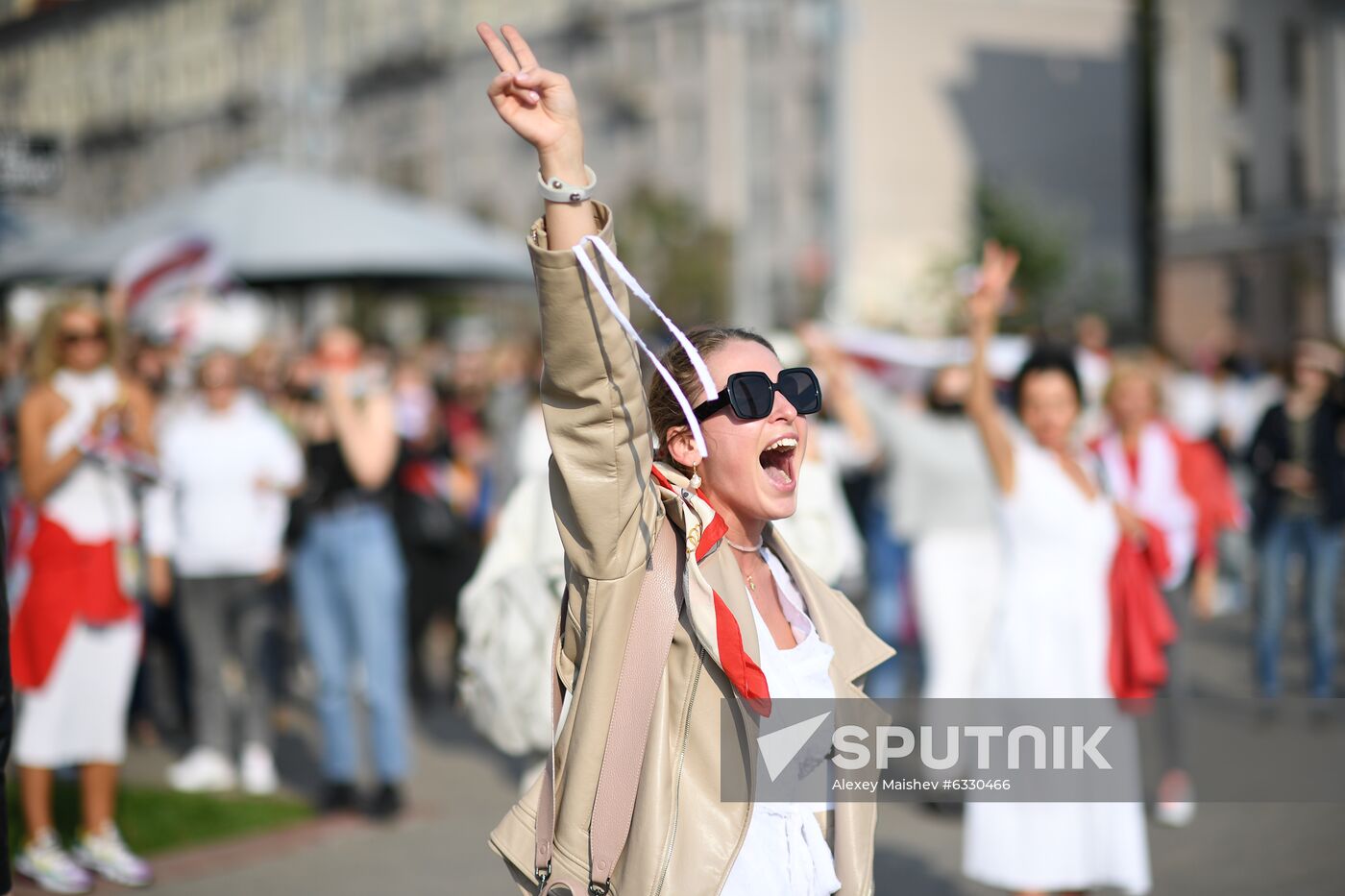 Belarus Maria Kolesnikova Supporters Rally