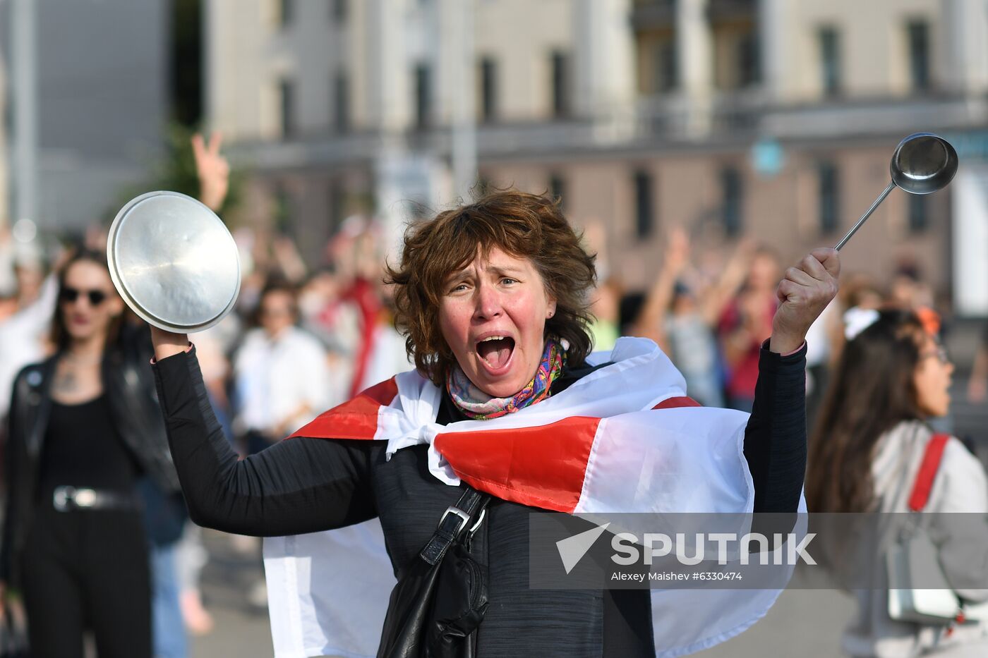 Belarus Maria Kolesnikova Supporters Rally