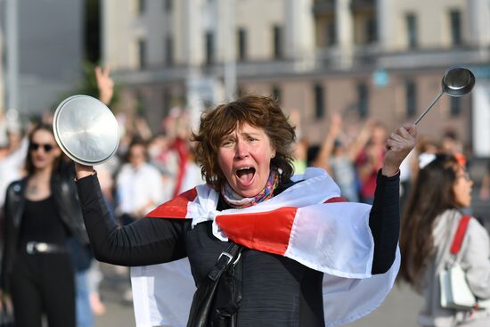 Belarus Maria Kolesnikova Supporters Rally