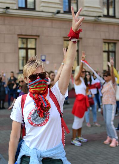 Belarus Maria Kolesnikova Supporters Rally