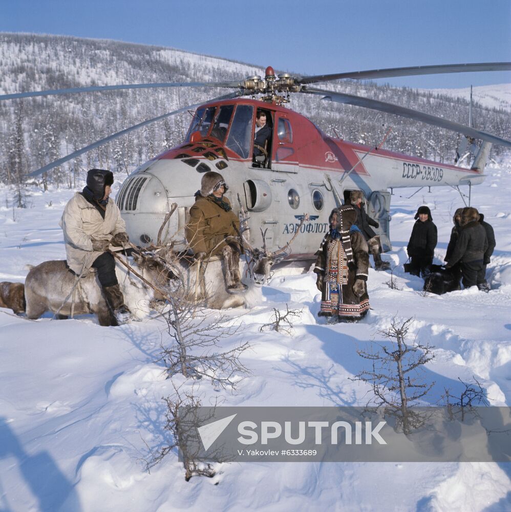 Mil Mi-4 cargo helicopter in Yakutia