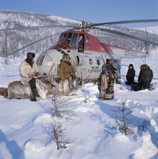 Mil Mi-4 cargo helicopter in Yakutia