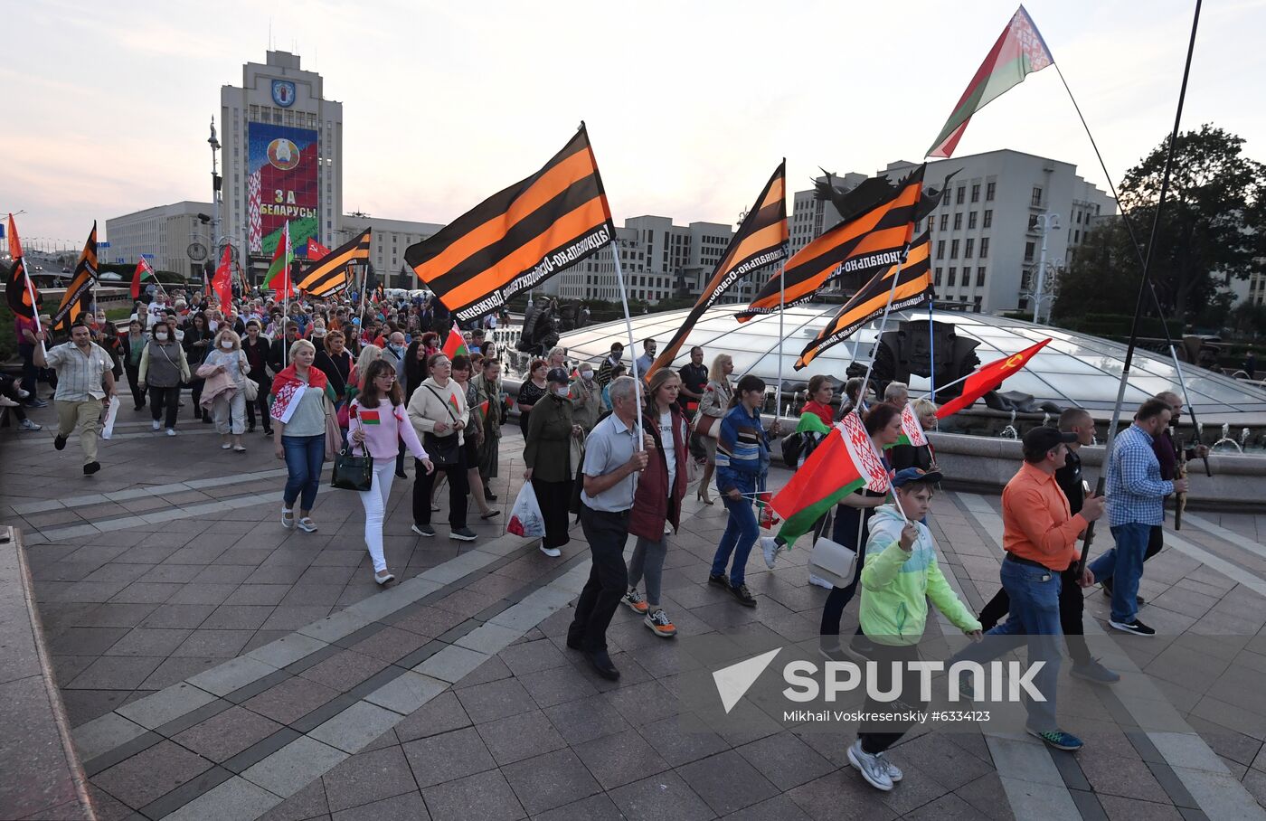Belarus Lukashenko Supporters Rally
