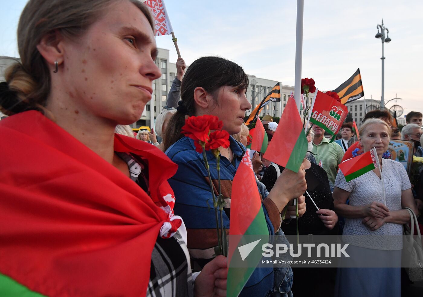 Belarus Lukashenko Supporters Rally