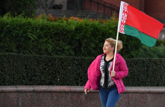 Belarus Lukashenko Supporters Rally