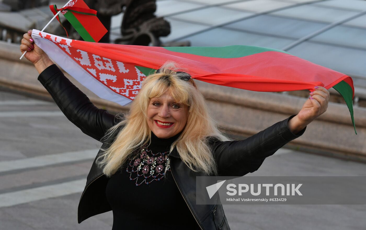 Belarus Lukashenko Supporters Rally