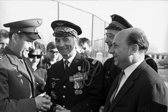 Pilots of Normandie-Niemen Fighter Regiment in Moscow
