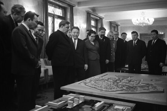 Soviet government delegation visits Mongolian People's Republic