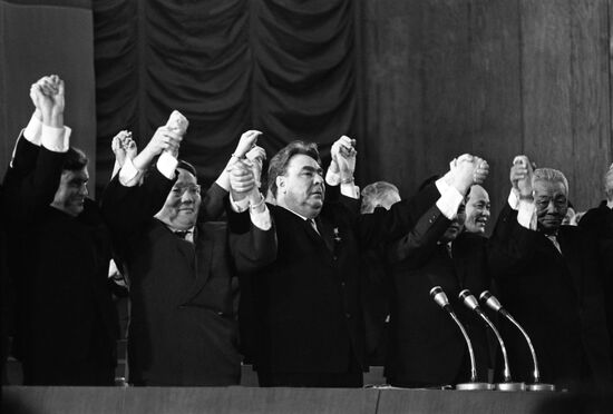 Soviet government delegation visits Mongolian People's Republic