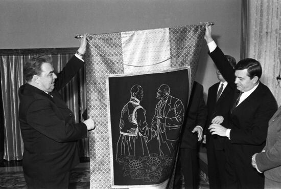 Soviet government delegation visits Mongolian People's Republic