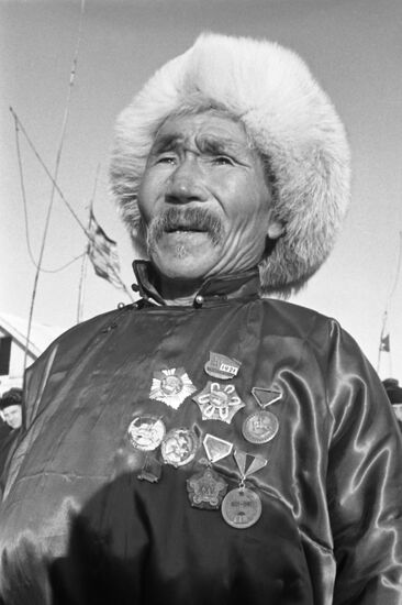 Soviet government delegation visits Mongolian People's Republic