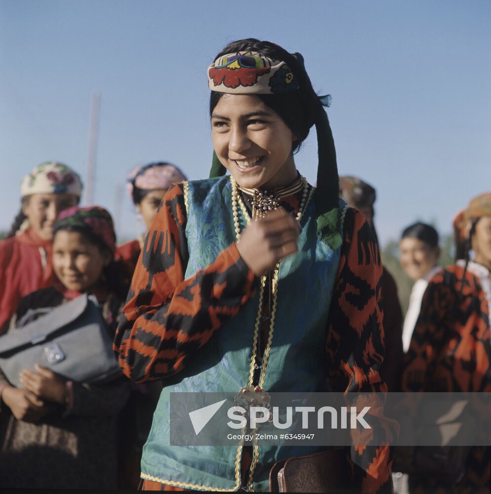 Resident of Turkmen village by Kirov Collective Farm