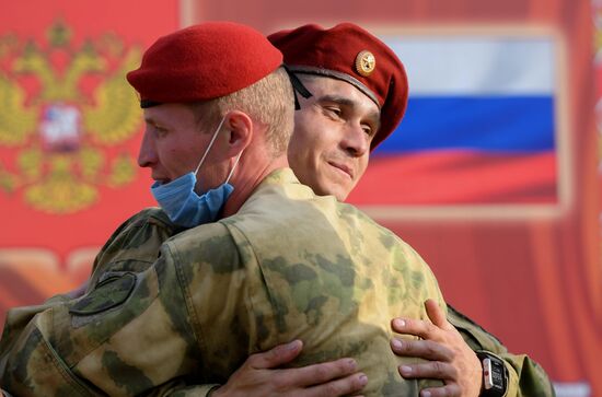 Russia National Guard Maroon Berets Exams