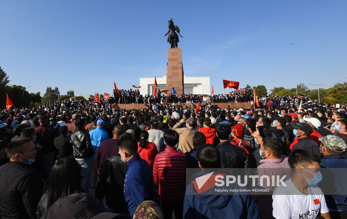 Kyrgyzstan Parliamentary Elections Protest