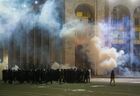 Law enforcement officers are seen during a rally against the parliamentary elections results, in Bishkek, Kyrgyzstan. Location: Kyrgyzstan, Bishkek. Author: Tabyldy Kadyrbekov/Sputnik. Kyrgyzstan Parliamentary Elections Protest