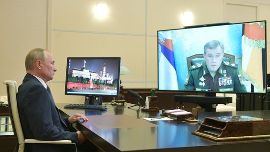 Russia Putin Zircon Missile Launching