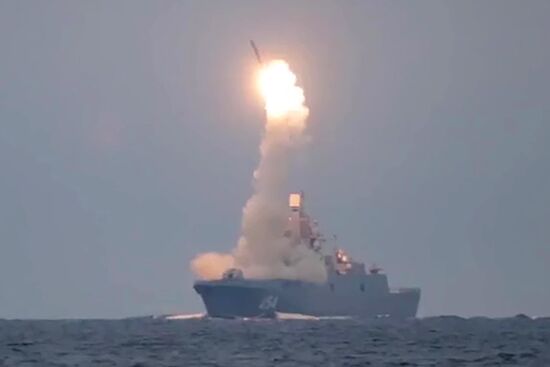 Russia Zircon Missile Launching