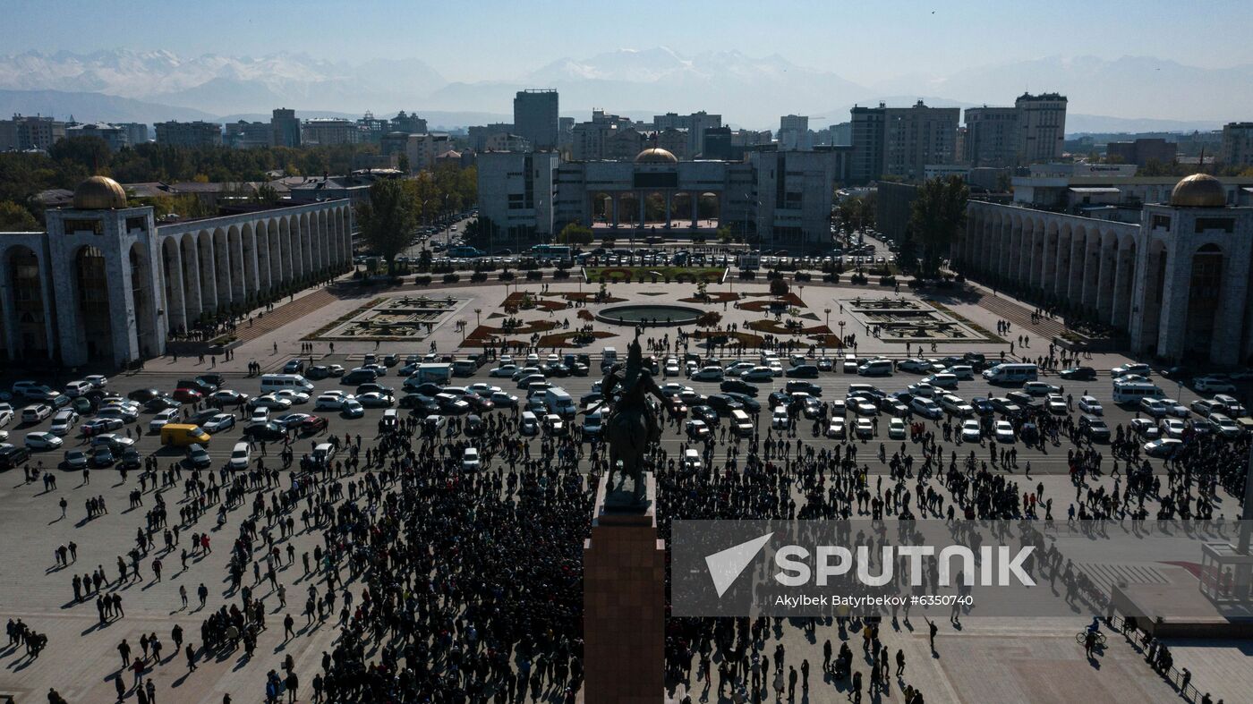 Kyrgyzstan Parliamentary Elections Protest 