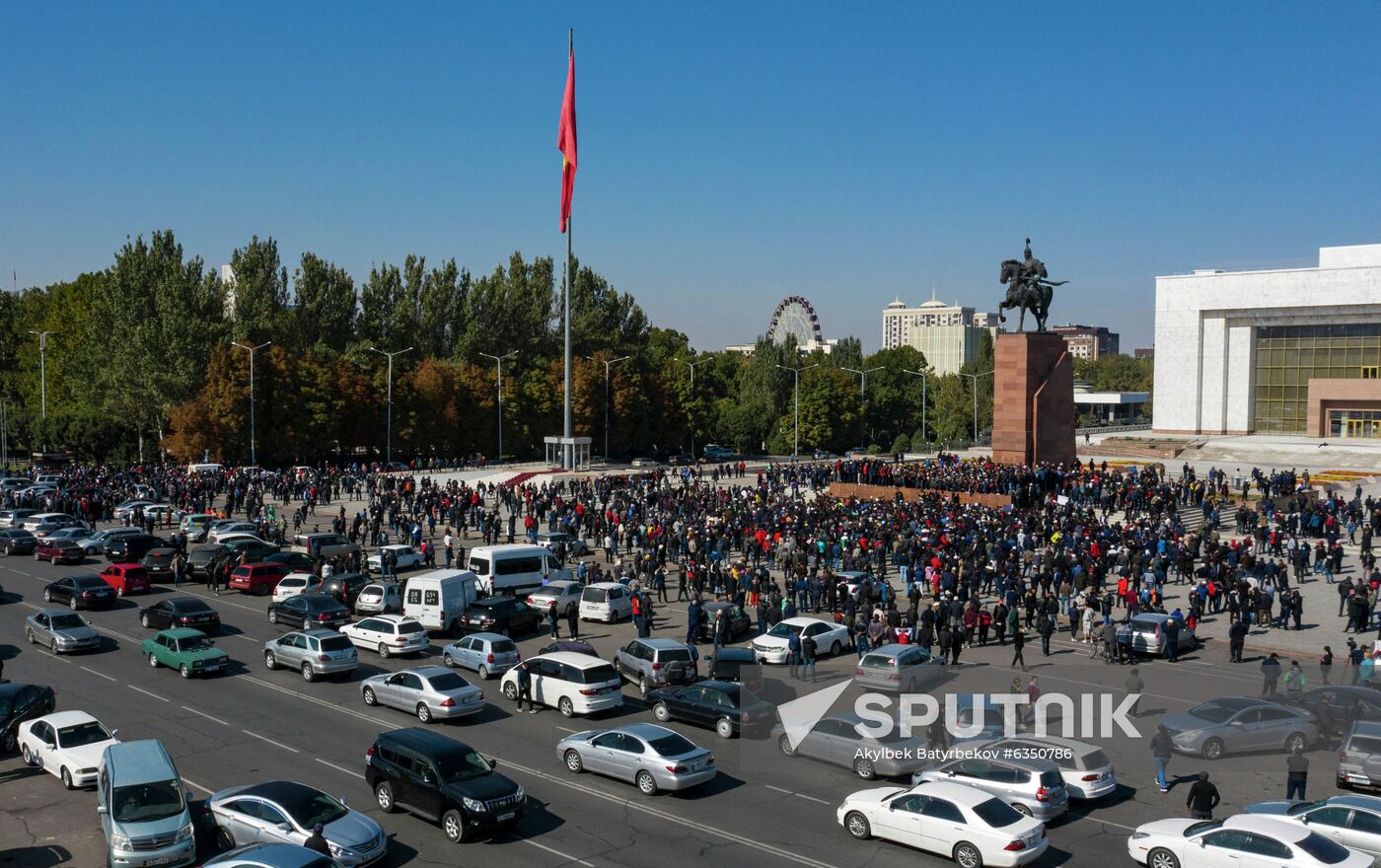 Kyrgyzstan Parliamentary Elections Protest