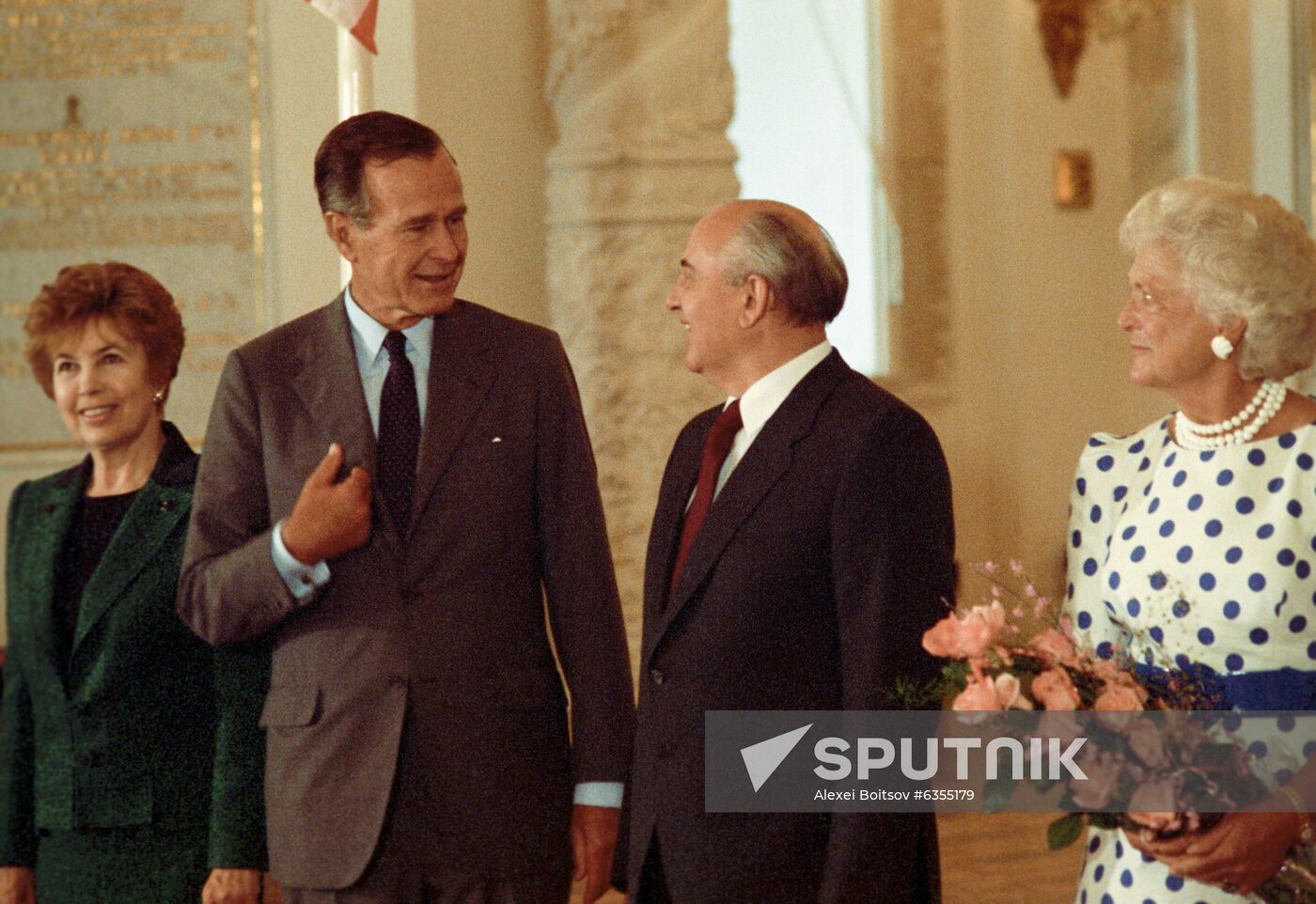 US President George Bush on official visit to USSR