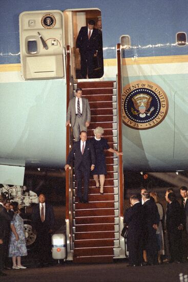 US President George Bush on official visit to USSR
