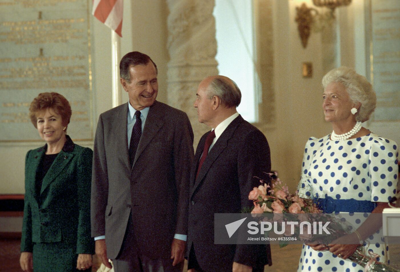 US President George Bush on official visit to USSR