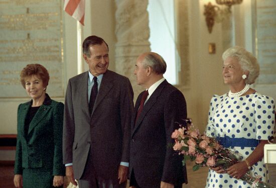 US President George Bush on official visit to USSR