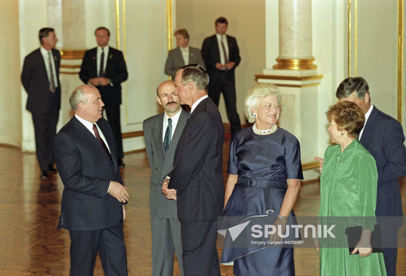 US President George Bush on official visit to USSR