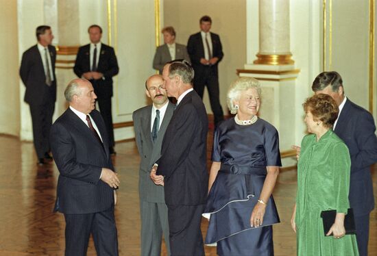US President George Bush on official visit to USSR