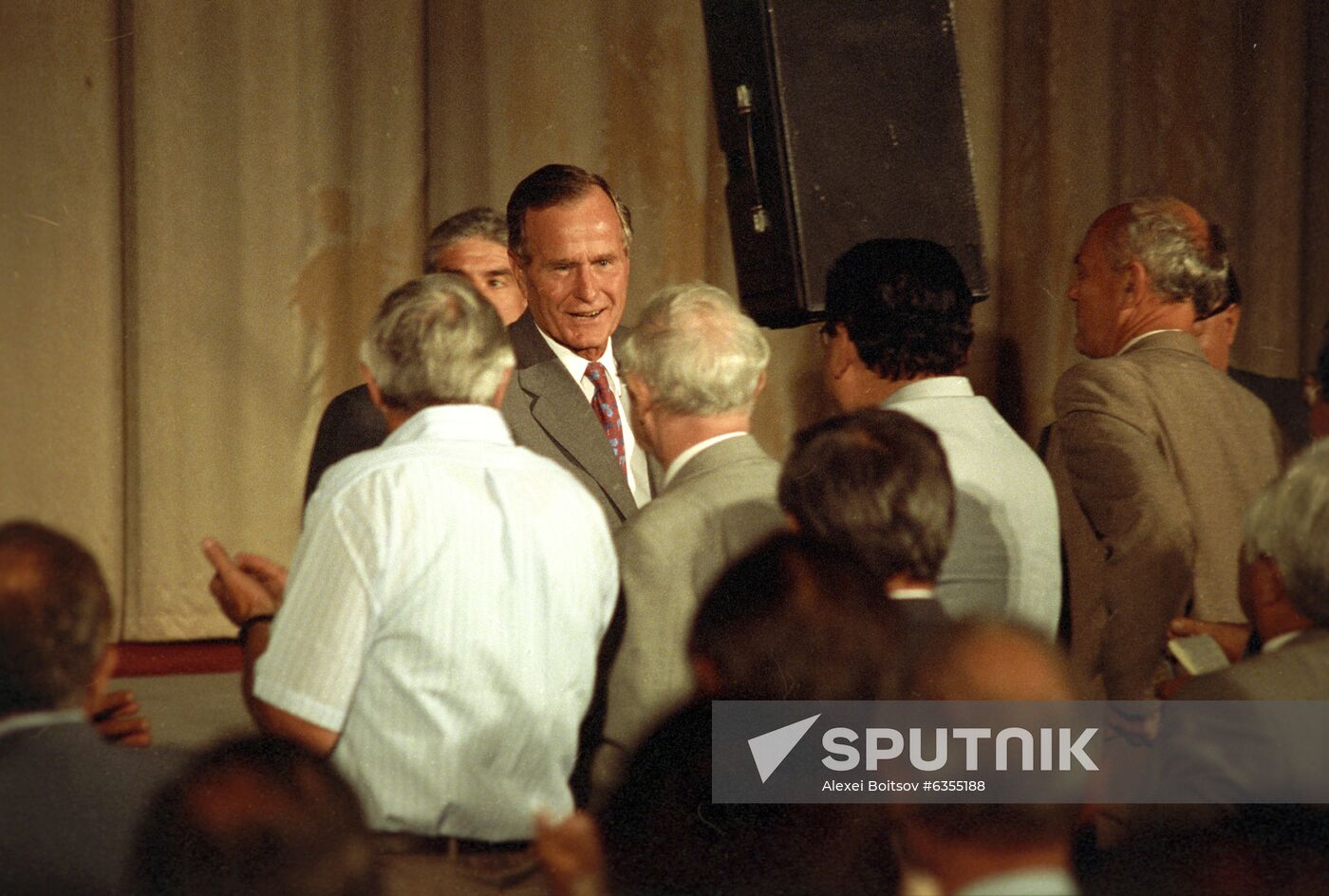 US President George Bush on official visit to USSR