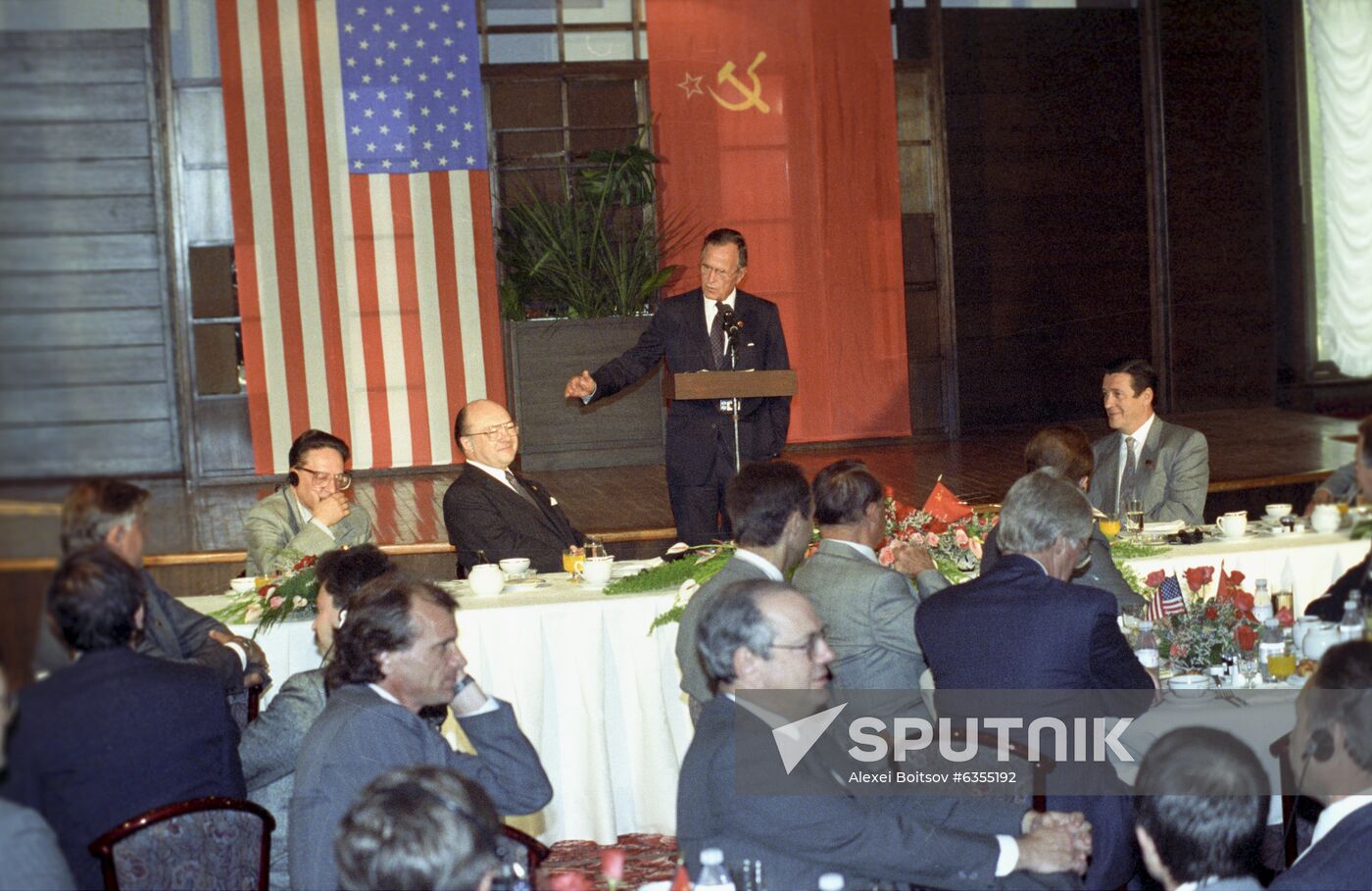 US President George Bush on official visit to USSR