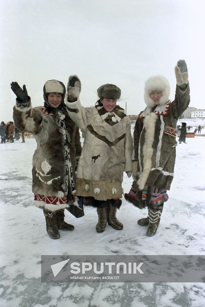 Residents of Yakutian village of Kyusyur