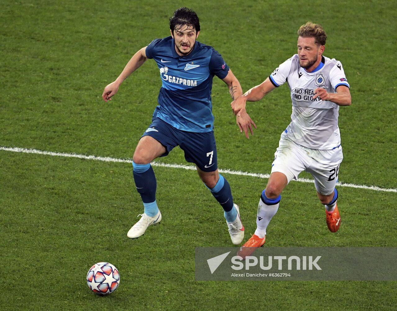 Russia Soccer Champions League Zenit - Brugge