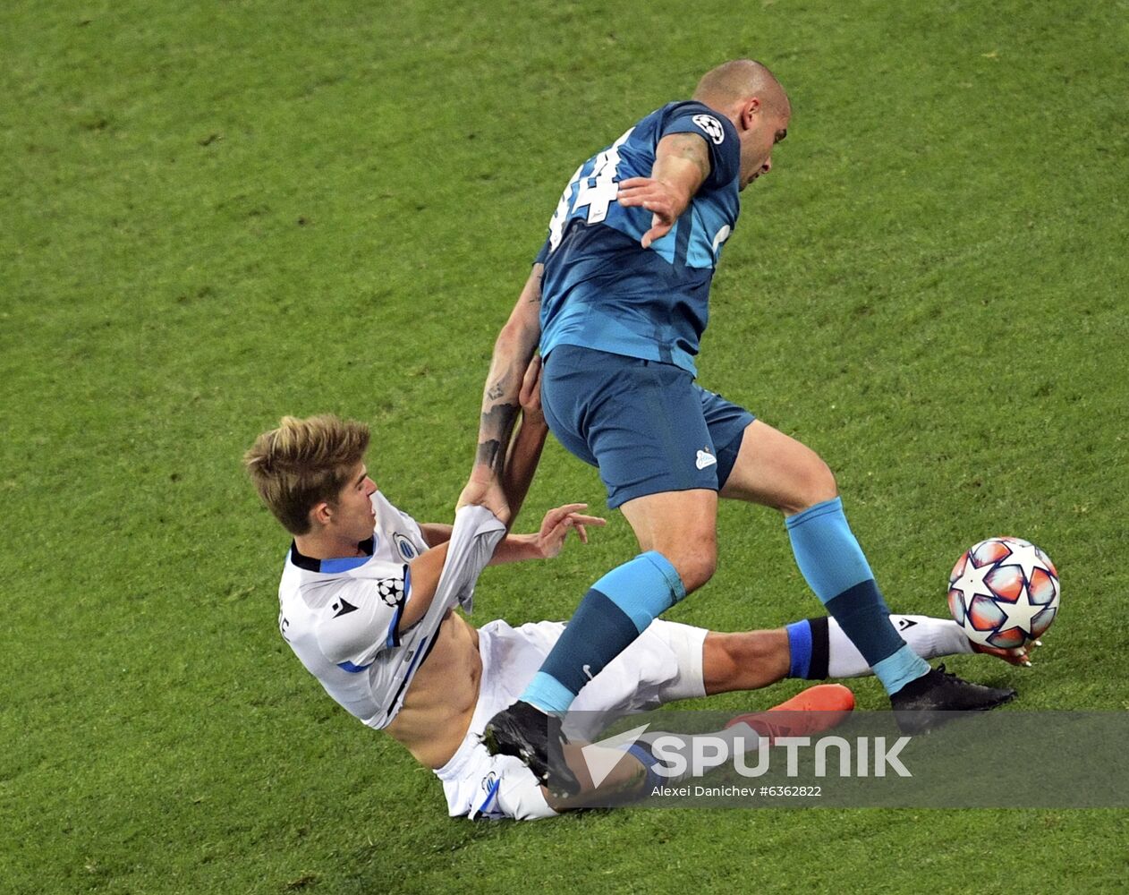 Russia Soccer Champions League Zenit - Brugge