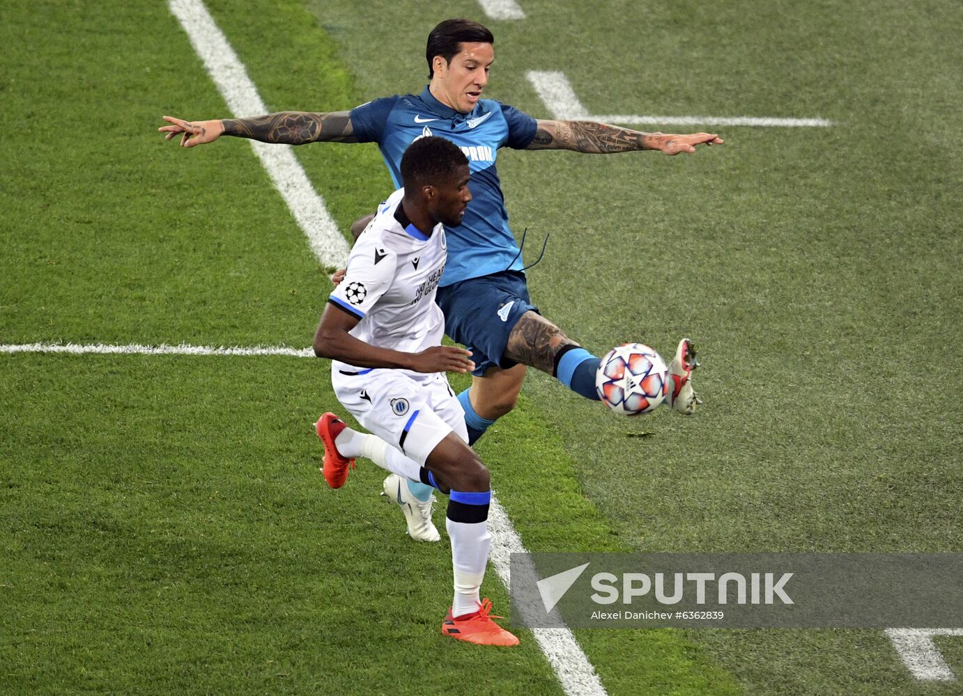 Russia Soccer Champions League Zenit - Brugge