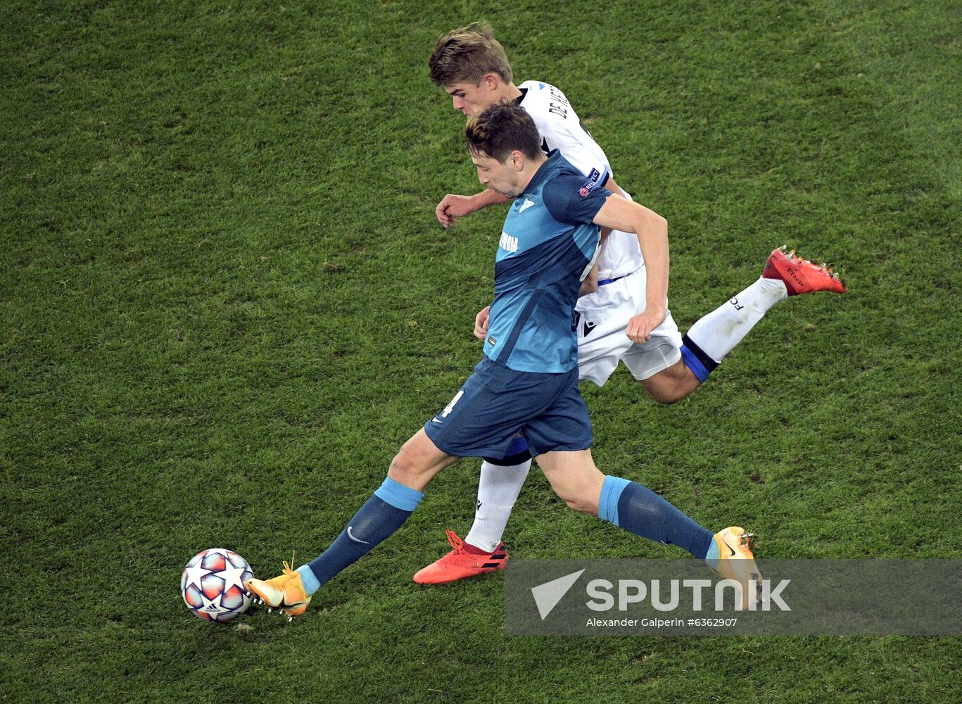 Russia Soccer Champions League Zenit - Brugge