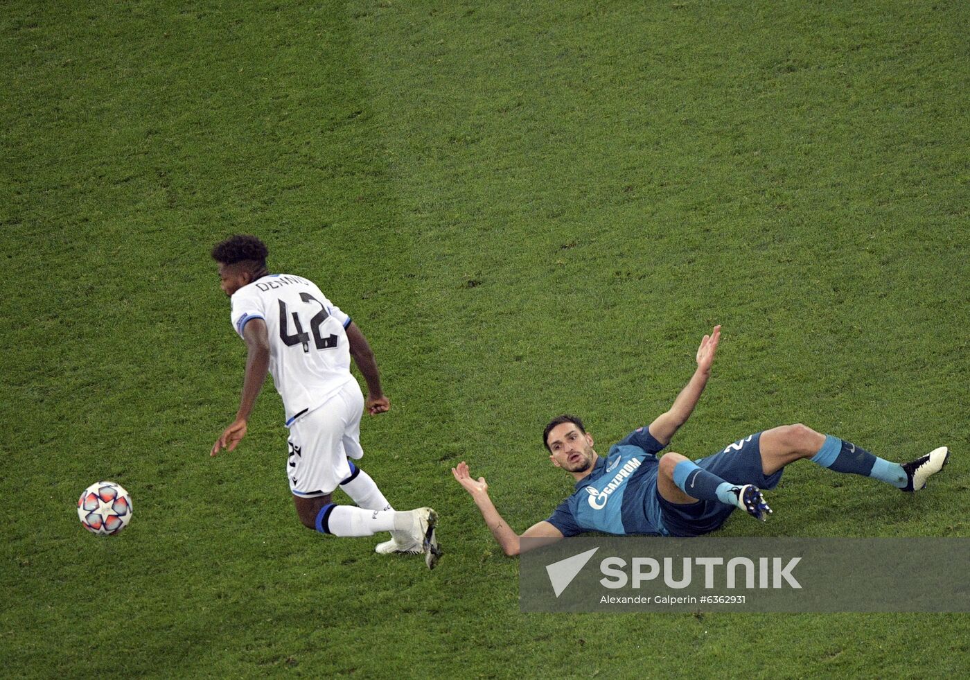 Russia Soccer Champions League Zenit - Brugge