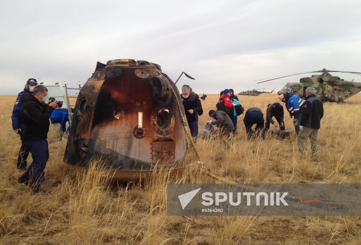 Kazakhstan Russia Space Station Crew Landing