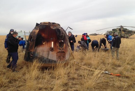 Kazakhstan Russia Space Station Crew Landing