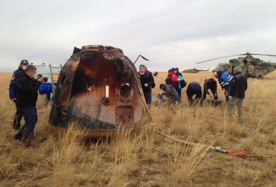 Kazakhstan Russia Space Station Crew Landing