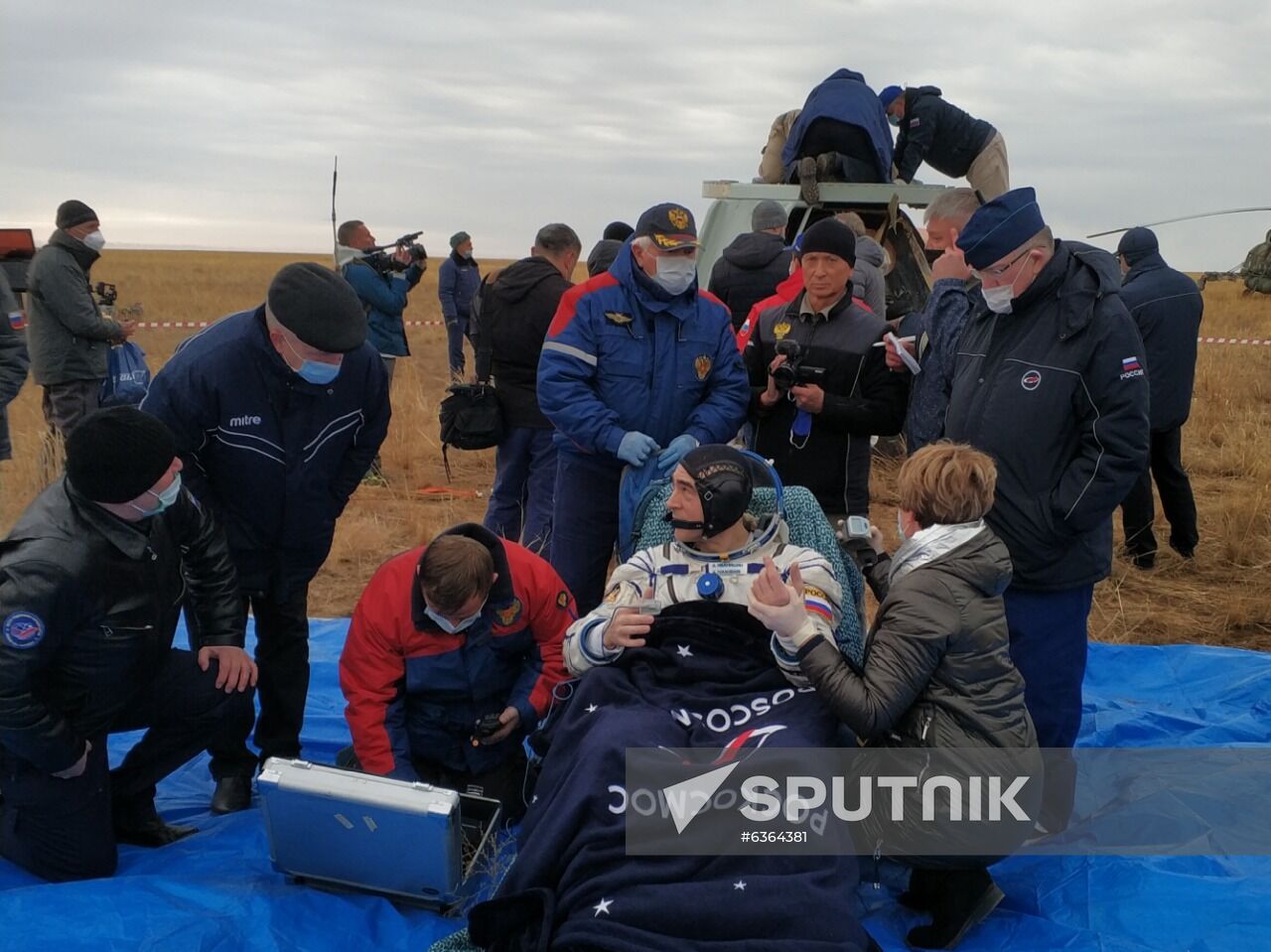 Kazakhstan Russia Space Station Crew Landing