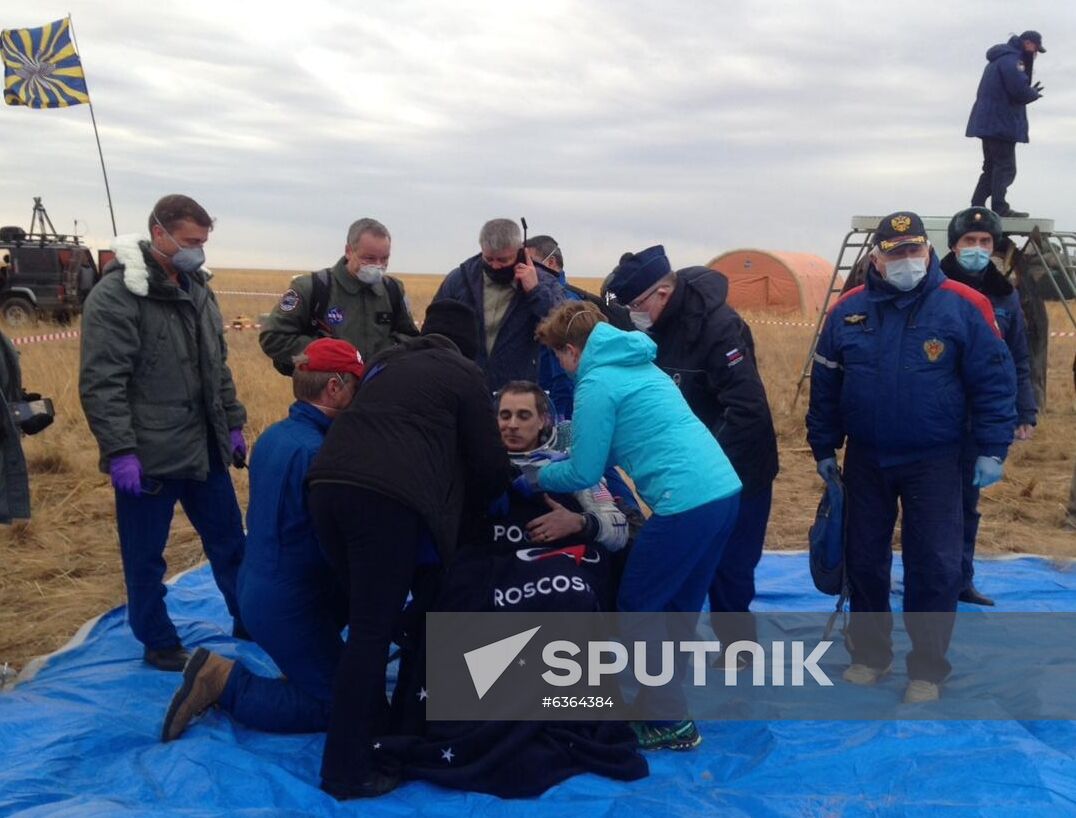 Kazakhstan Russia Space Station Crew Landing