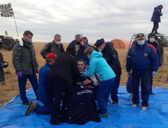 Kazakhstan Russia Space Station Crew Landing