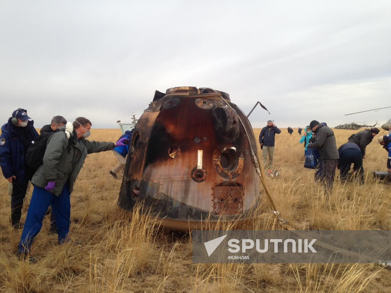 Kazakhstan Russia Space Station Crew Landing