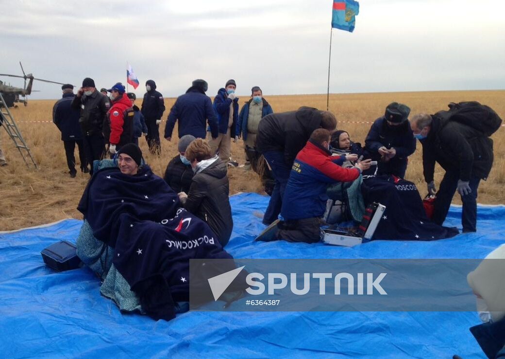 Kazakhstan Russia Space Station Crew Landing