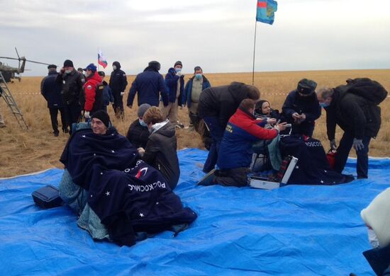 Kazakhstan Russia Space Station Crew Landing