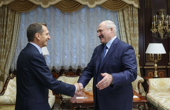 Belarus Lukashenko Naryshkin Meeting