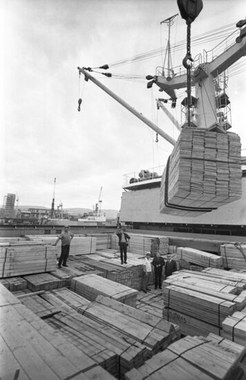 Novorossiisk timber seaport
