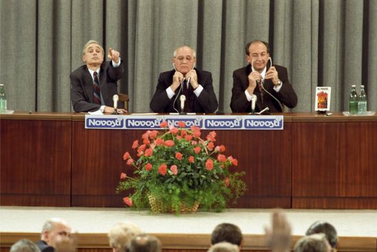 Presentation of book by USSR President Mikhail Gorbachev